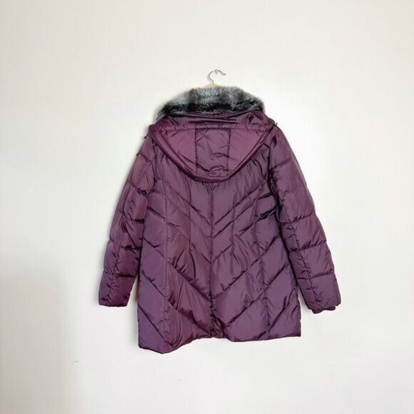 SALE! Purple London Fog Down Parka Size XL EUC - Picture 2 of 6